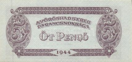 1944. "A Vörös Hadsereg Parancsnoksága" 2P (10x), 5P (10x) T:I,I-