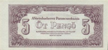 1944. "A Vörös Hadsereg Parancsnoksága" 2P (10x), 5P (10x) T:I,I-