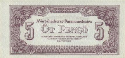 1944. "A Vörös Hadsereg Parancsnoksága" 2P (10x), 5P (10x) T:I,I-