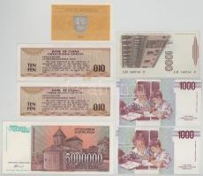 Vegyes, 7db-os bankjegytétel, benne: Litvánia, Olaszország, China, Jugoszlávia T:UNC-XF
Mixed, 7pcs...