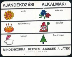 1973 Triál kártyanaptár, kinyitható