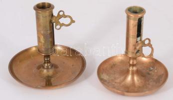 Skultuna svéd design gyertyatartó pár, egyik jelzett, m: 12 cm alatt