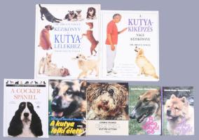 Vegyes kutyákkal kapcsolatos könyvtétel, 6 mű:  Csányi Vilmos: Segítség, kutyás lettem!;  Bruce Fogle: A kutyakiképzés nagy kézikönyve;  Bruce Fogle: Kézikönyv a kutyalélekhez;  Bruce Fogle: A cocker spániel;  Elizabeth Marschall Thomas: A kutya lelki élete.;  A világ kutyái I-II. köt.;