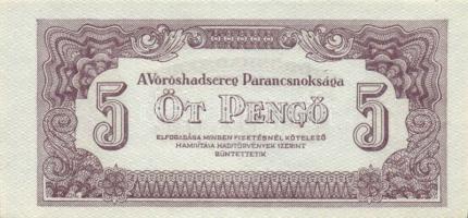 1944. "A Vörös Hadsereg Parancsnoksága" 2P (10x), 5P (10x) T:I,I-