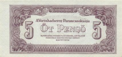 1944. "A Vörös Hadsereg Parancsnoksága" 2P (10x), 5P (10x) T:I,I-