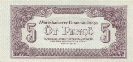1944. "A Vörös Hadsereg Parancsnoksága" 2P (10x), 5P (10x) T:I,I-