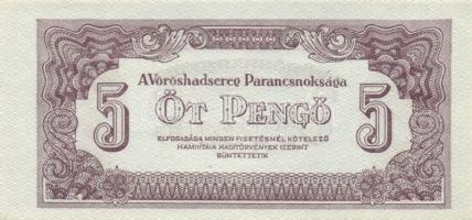 1944. "A Vörös Hadsereg Parancsnoksága" 2P (10x), 5P (10x) T:I,I-