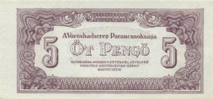 1944. "A Vörös Hadsereg Parancsnoksága" 2P (10x), 5P (10x) T:I,I-