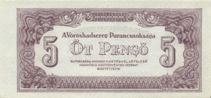 1944. "A Vörös Hadsereg Parancsnoksága" 2P (10x), 5P (10x) T:I,I-