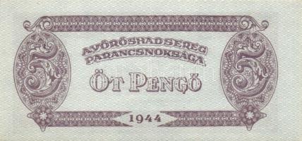 1944. "A Vörös Hadsereg Parancsnoksága" 2P (10x), 5P (10x) T:I,I-
