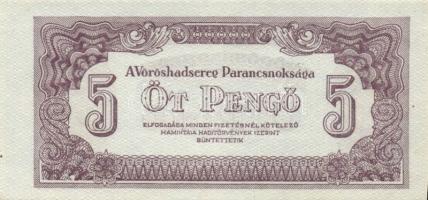 1944. "A Vörös Hadsereg Parancsnoksága" 2P (10x), 5P (10x) T:I,I-