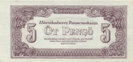 1944. "A Vörös Hadsereg Parancsnoksága" 2P (10x), 5P (10x) T:I,I-
