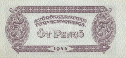 1944. "A Vörös Hadsereg Parancsnoksága" 2P (10x), 5P (10x) T:I,I-