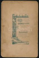 cca 1900-1910 Elegáns fiatal férfi sétapálcával és kalappal, kabinetfotó Székely Aladár budapesti mű...