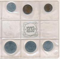 Olaszország 1939. 5c-2L (6xklf) forgalmi sor fóliatokban T:UNC
Italy 1939. 5 Centesimi - 2 Lire (6x...