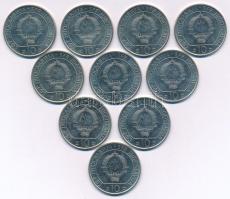 Jugoszlávia 1983. 10D Ni-sárgaréz "Sutjeskai csata 40. évfordulója" (10x) T:AU Yugoslavia 1983. 10 Dinara Ni-brass "40th Anniversary - Battle of Sutjeska River" (10x) C:AU Krause KM#97.1