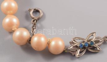 Gyöngysor sérült ezüst (Ag) szerelékkel, jelzett