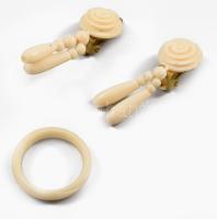 Csont ékszerek és fehér korall (?) nyakék