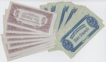 1944. "A Vörös Hadsereg Parancsnoksága" 2P (10x), 5P (10x) T:I,I-