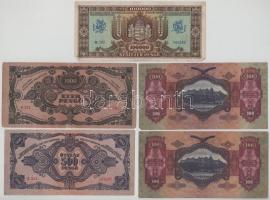 Vegyes, 9db-os bankjegytétel, közte 1920. 1K "aa 001" T:XF-F