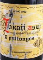 1963 Tokaji 6 puttonyos aszú, Export Monimpex Budapest, sérült címkével, 0,5 l