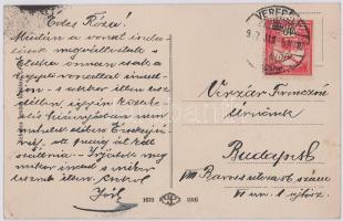 1917 Léva, Levice; Kossuth tér, városháza, piac, Vámos M., Kovács Sándor üzlete. Schulcz Ignác kiadá...