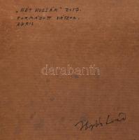 Hajdú László (1938-): Hét hullám, 2017. Akril, formázott vászon. Jelzett a hátoldalán. d: 48,5 cm. Ü...