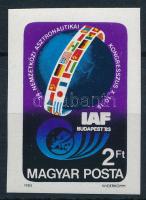 1983 Asztronautikai Kongresszus vágott bélyeg