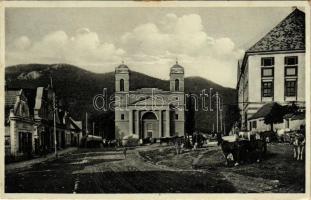 1931 Jolsva, Jelsava; templom, piac, üzletek / church, market, shops (EK)