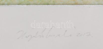 Hajdú László (1938-): Gyűrűzés, 2017. Akril, formázott vászon. Jelezve középen lent. Hátoldalán auto...