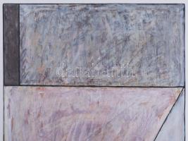 Hajdú László (1938-): Térérzetek II., 1999-2000. Akril, kártyapapír. Jelezve jobbra lent. Hátoldalán...