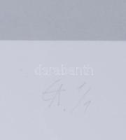 Hajdú László (1938-): Elbukó, 2023. Szitanyomat, papír. Jelzett. Művészpéldány EA 1/1 számozással. 4...