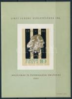 1961 Liszt Ferenc (I.) vágott blokk (6.000)