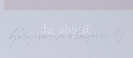 Hajdú László (1938-): Gályavászon a tengeren, 2023. Szitanyomat, papír. Jelzett. Művészpéldány EA 2/...