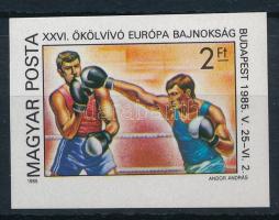 1985 Ökölvívó EB vágott bélyeg
