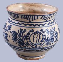 Szilke. Mázas cserép, Torda, 20. sz. eleje, mázhibákkal, m: 13 cm