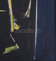 Hajdú László (1938-): Küzdelem III, 1969. Monotípia, papír. Jelezve jobbra lent. Hátoldalán autográf...