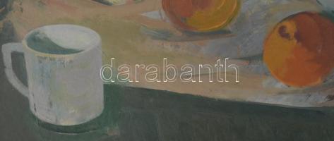 Kántor Lajos (1922-2013): Csendélet Olaj, farost, jelezve balra lent. Hátoldalán Képcsarnok Vállalat...