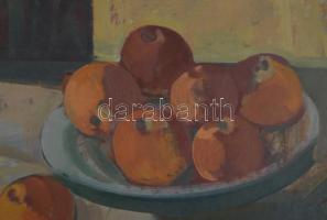 Kántor Lajos (1922-2013): Csendélet Olaj, farost, jelezve balra lent. Hátoldalán Képcsarnok Vállalat...