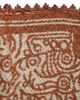 2 darab régi faliszőnyeg, szélén sérüléssel, cca 140x65 és 260x65 cm