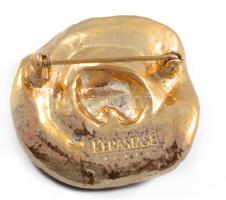 Kerastase Paris aranyozott bross, jelzett, d: 3,5 cm