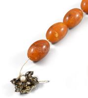 Nagyszemes borostyán nyaklánc, szétesett