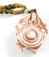 Kínai achát amulett, 4x3 cm