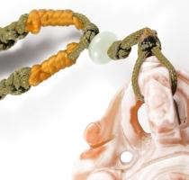 Kínai achát amulett, 4x3 cm