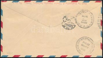 1935 Bejövő katapult levél Budapestre az Egyesült Államokból, nagyon ritka!