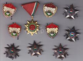 10db klf katonai jelvény a szocializmus időszakából T:2 többnyire