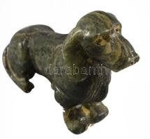 Jáde kutya figura, h: 5 cm