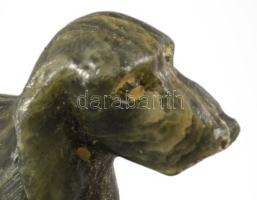 Jáde kutya figura, h: 5 cm
