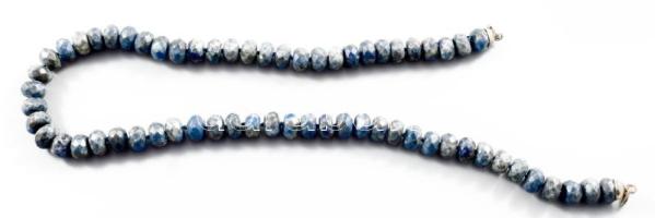 Lapis lazuli nyaklánc ezüst (Ag) kapoccsal, h: 46 cm