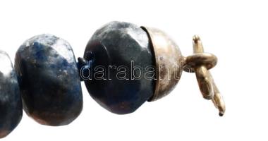 Lapis lazuli nyaklánc ezüst (Ag) kapoccsal, h: 46 cm